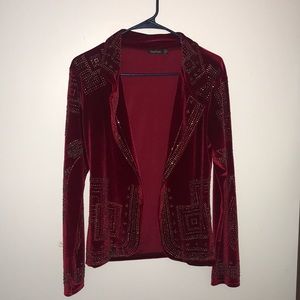 Velvet sequin blazer